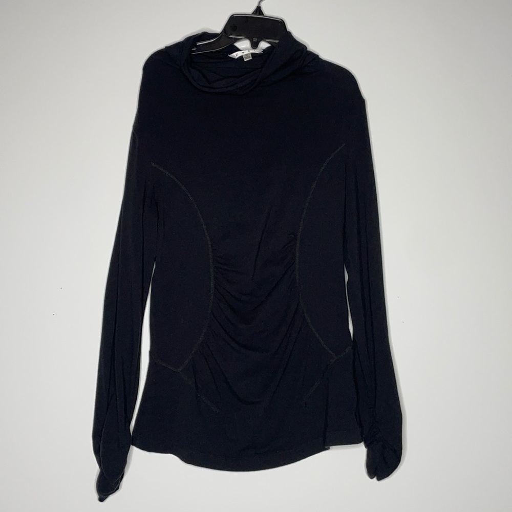 CAbi Long Sleeve Shirt Black Fitted Size‎ Med